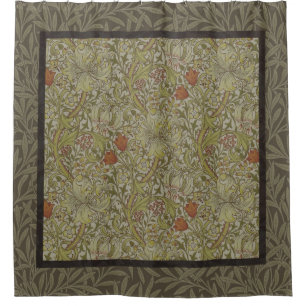 William Morris Golden Lily Willow Bough Patroon Douchegordijn