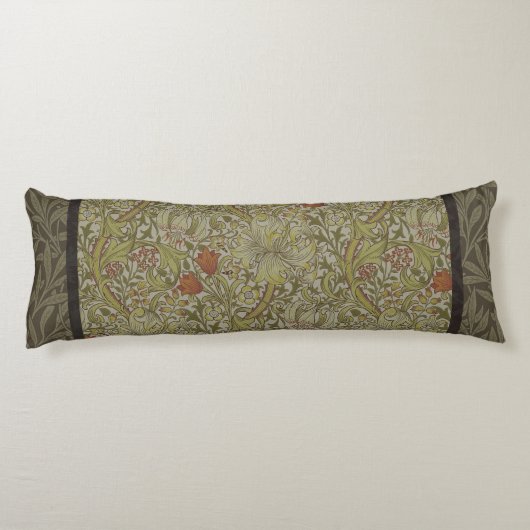 William Morris Golden Lily Willow Bough Patroon Lichaamskussen (Achterkant)
