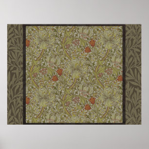 William Morris Golden Lily Willow Bough Patroon Poster