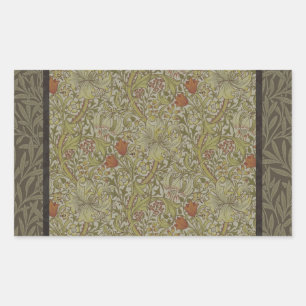 William Morris Golden Lily Willow Bough Patroon Rechthoekige Sticker