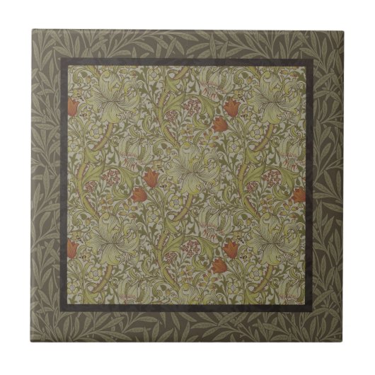 William Morris Golden Lily Willow Bough Patroon Tegeltje (Voorkant)