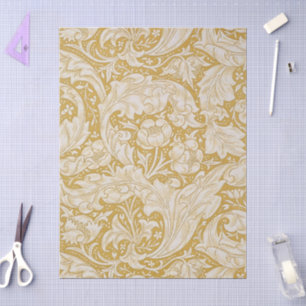William Morris Goud Bachelors Button Bloem Tissuepapier