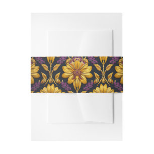 William Morris gouden Art Nouveau bloempatroon Uitnodigingen Wikkel