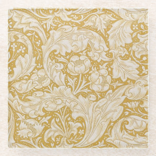 William Morris Gouden Bachelors Button Bloem Glazen Onderzetter