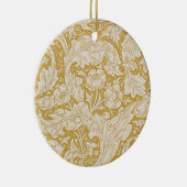 William Morris Gouden Bachelors Button Bloem Keramisch Ornament (Rechts)