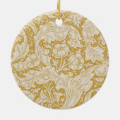 William Morris Gouden Bachelors Button Bloem Keramisch Ornament (Achterkant)