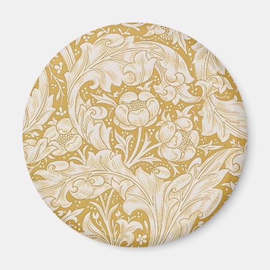 William Morris Gouden Bachelors Button Bloem Magneet (Voorkant)