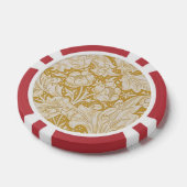 William Morris Gouden Bachelors Button Bloem Poker Chips (Enkel)