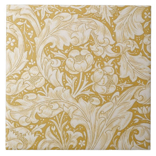 William Morris Gouden Bachelors Button Bloem Tegeltje