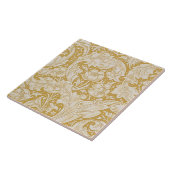William Morris Gouden Bachelors Button Bloem Tegeltje (Zijkant)