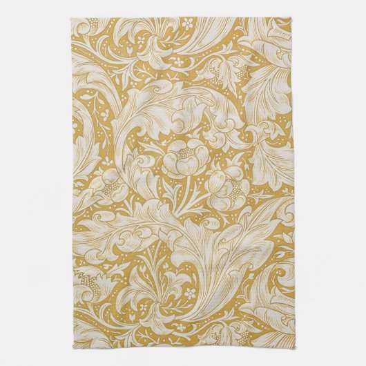 William Morris Gouden Bachelors Button Bloem Theedoek (Verticaal)
