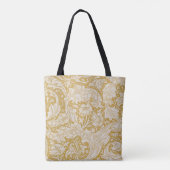 William Morris Gouden Bachelors Button Bloem Tote Bag (Achterkant)