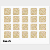 William Morris Gouden Bachelors Button Bloem Vierkante Sticker (Vel)