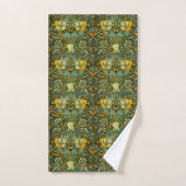William Morris Gouden Kamperfoelie Bloem Behang Bad Handdoek (Handdoek)