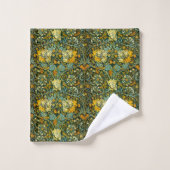 William Morris Gouden Kamperfoelie Bloem Behang Bad Handdoek (Wasdoekje)