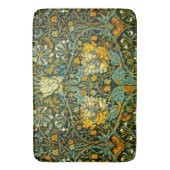 William Morris Gouden Kamperfoelie Bloem Behang Badmat (Voorkant Verticaal)