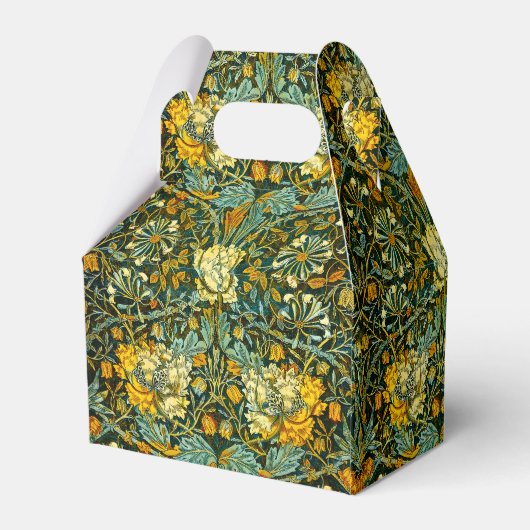 William Morris Gouden Kamperfoelie Bloem Behang Bedankdoosjes (Achterkant)