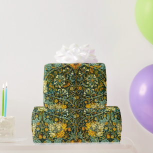 William Morris Gouden Kamperfoelie Bloem Behang Cadeaupapier