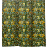 William Morris Gouden Kamperfoelie Bloem Behang Douchegordijn (Voorkant)