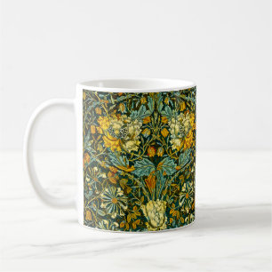 William Morris Gouden Kamperfoelie Bloem Behang Koffiemok