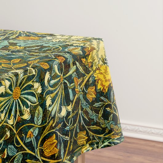 William Morris Gouden Kamperfoelie Bloem Behang Tafelkleed (Voorbeeld)