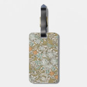 William Morris Gouden Lelie Blauw Goud Klassiek Bagagelabel (Achterkant verticaal)