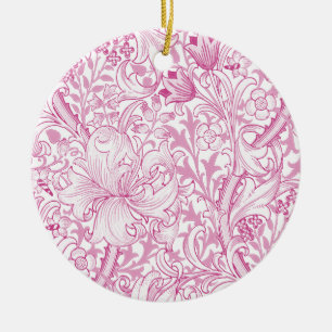 William Morris Gouden Lelie Bloempatroon Keramisch Ornament