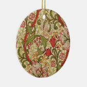 William Morris Gouden Lelie Bloempatroon Keramisch Ornament (Rechts)