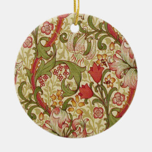 William Morris Gouden Lelie Bloempatroon Keramisch Ornament