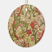 William Morris Gouden Lelie Bloempatroon Keramisch Ornament (Links)