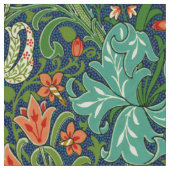 William Morris Gouden Lelie Bloempatroon Stof (Close Up)