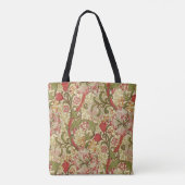 William Morris Gouden Lelie Bloempatroon Tote Bag (Achterkant)