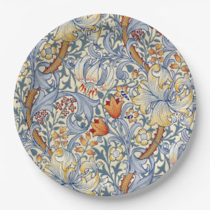William Morris Gouden Lelie Victoriaans Behang Papieren Bordje