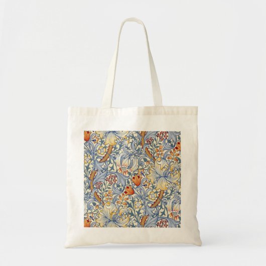 William Morris Gouden Lelie Victoriaans Behang Tote Bag (Voorkant)