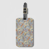 William Morris Gouden Lelie Victoriaanse Botanisch Bagagelabel (Voorkant (verticaal))
