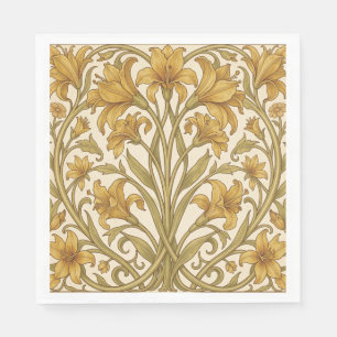 William Morris Gouden Lelie Vintage Bloemendesign Servet