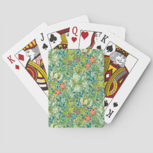 William Morris Gouden Lelie Vintage Bloemontwerp Pokerkaarten