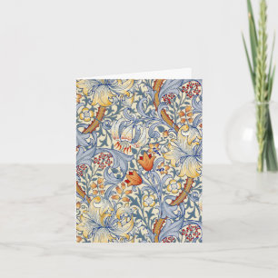 William Morris Gouden Lelie Vouw Notitiekaart