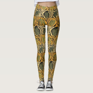 William Morris Gouden Tulp Lelie Vintage Behang Leggings