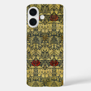 William Morris Gouden Tulp Roos Vintage Behang iPhone 16 Hoesje