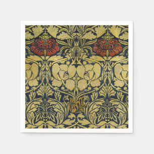 William Morris Gouden Tulp Roos Vintage Behang Servet
