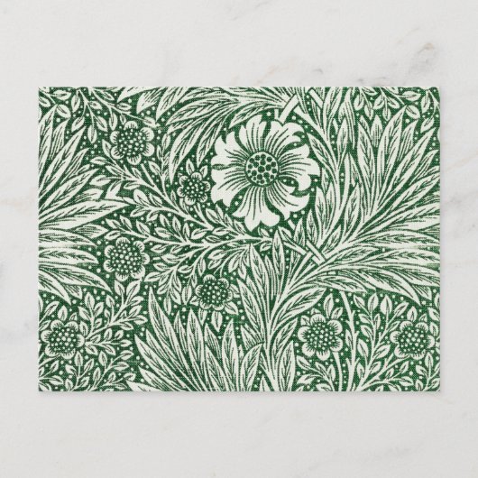 william morris goudsbloem groen bloem briefkaart (Voorkant)