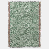 william morris goudsbloem groen bloem deken (Voorkant Verticaal)