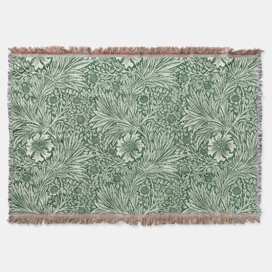 william morris goudsbloem groen bloem deken (Voorkant)