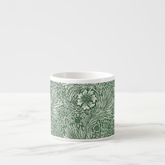 william morris goudsbloem groen bloem espresso kop (Voorkant)