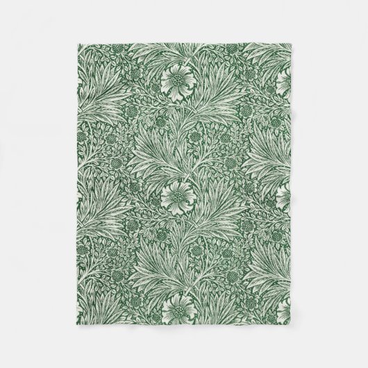 william morris goudsbloem groen bloem fleece deken (Voorkant)