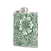 william morris goudsbloem groen bloem heupfles (Links)