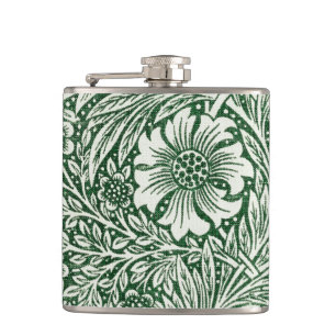 william morris goudsbloem groen bloem heupfles
