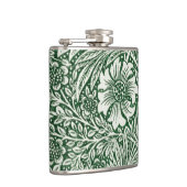 william morris goudsbloem groen bloem heupfles (Rechts)