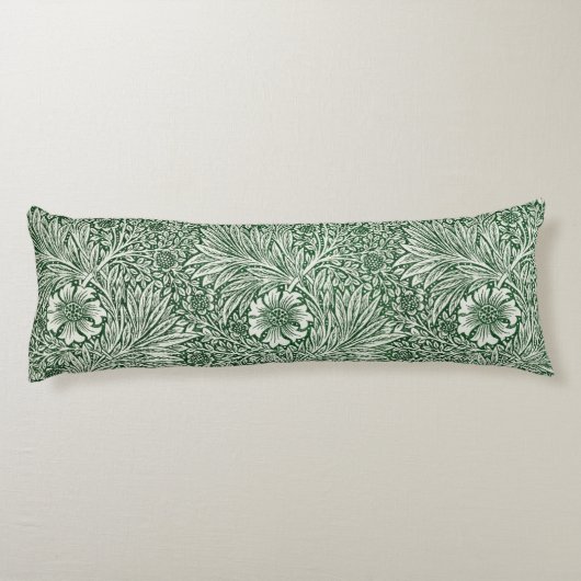 william morris goudsbloem groen bloem lichaamskussen (Achterkant)